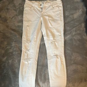 White ripped skinny jeans
